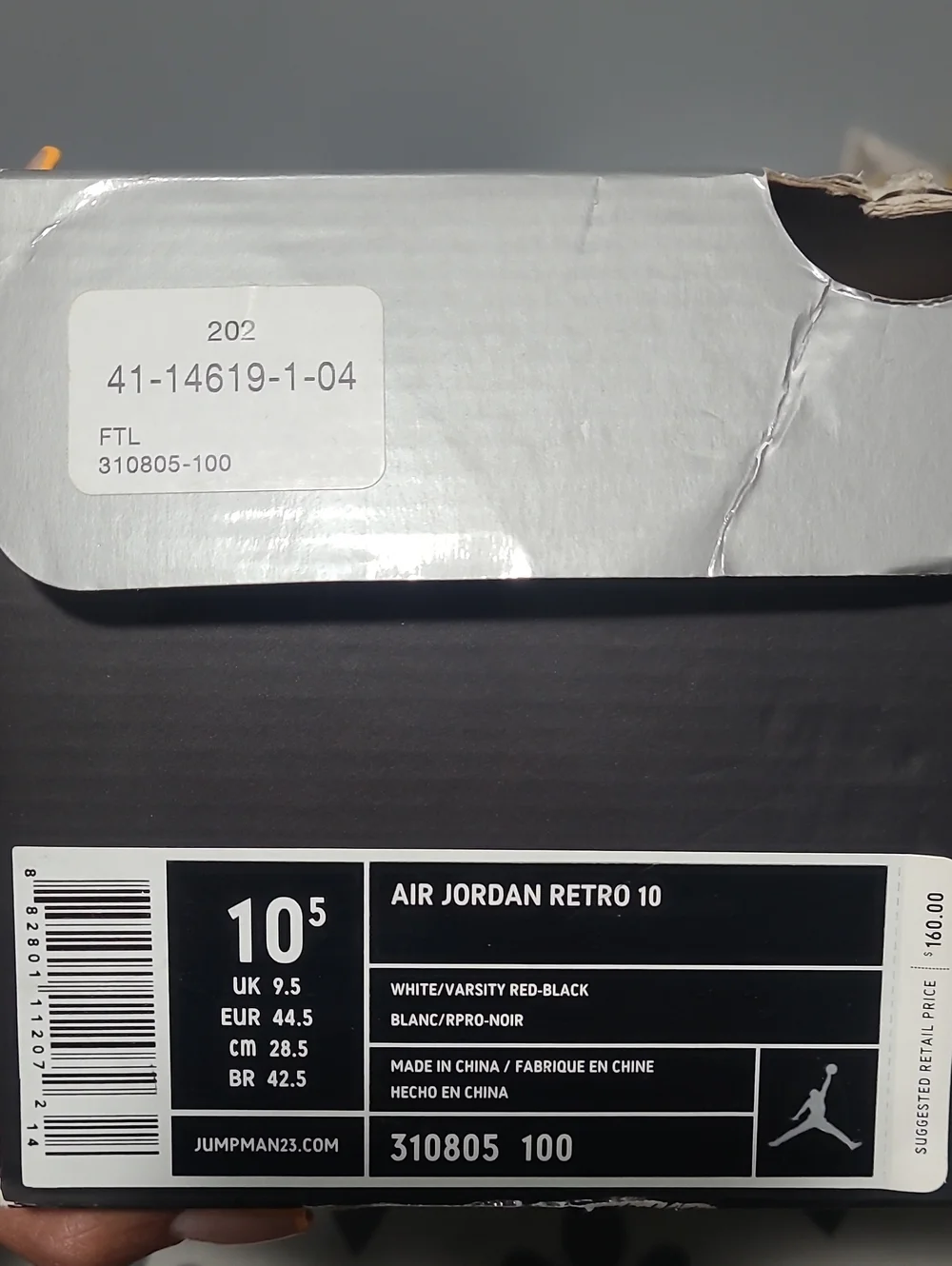 Jordan Air Jordan Retro 10 White/Varsity Red-Black